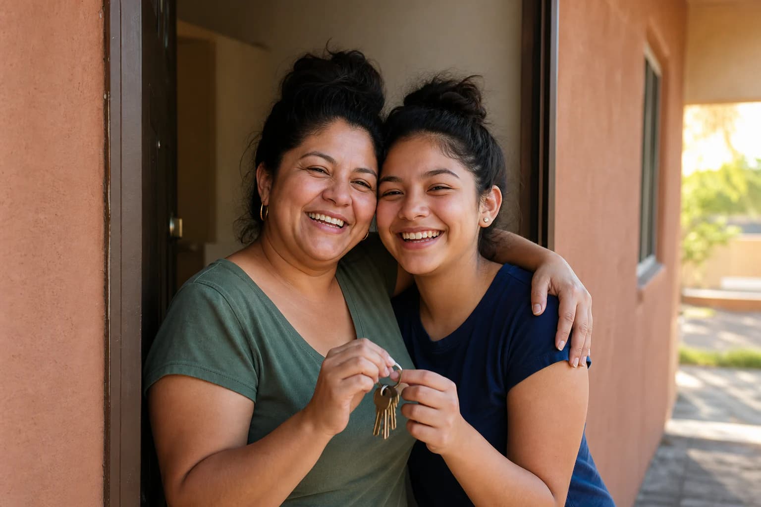Family receiving housing support