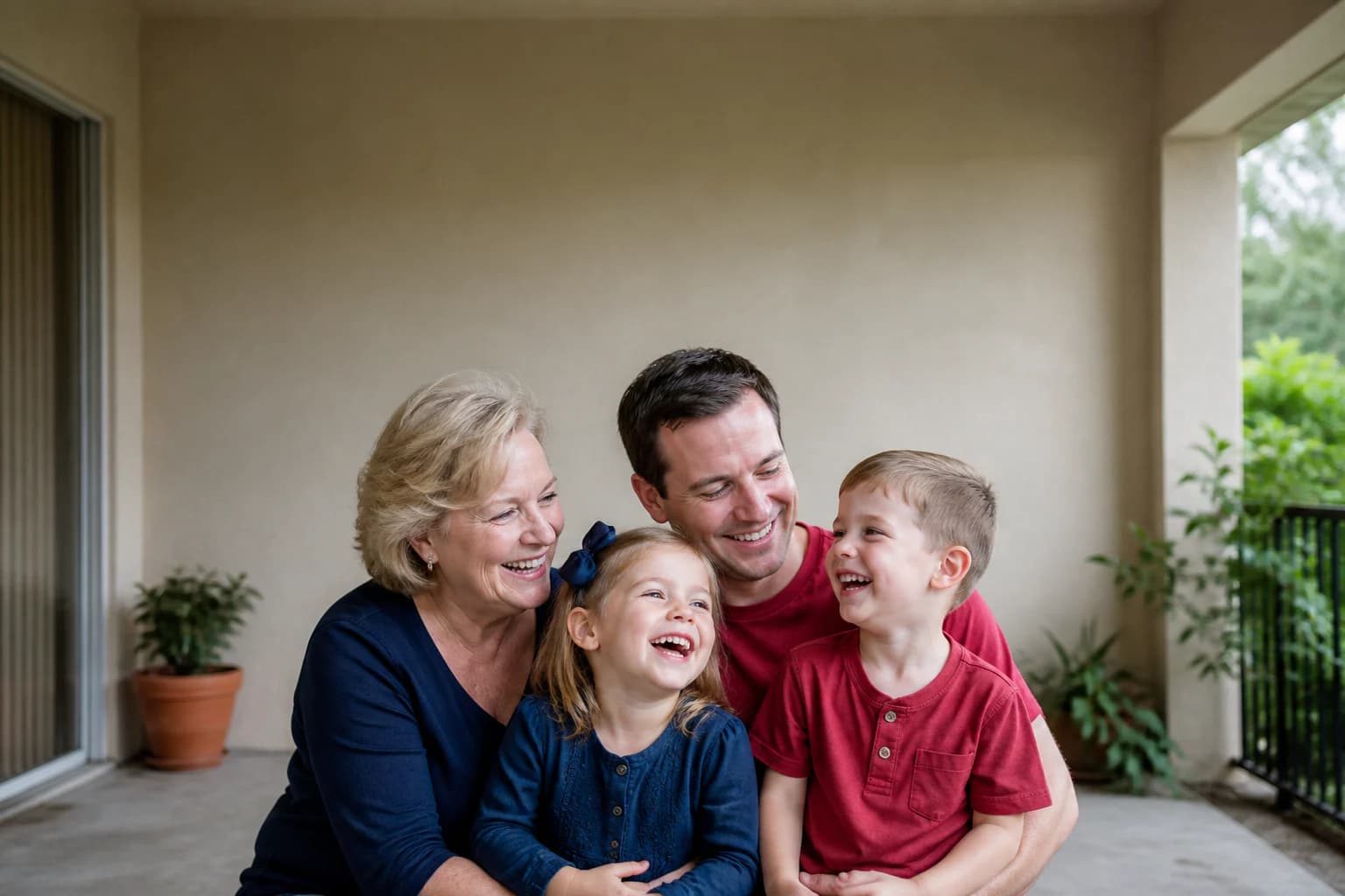 Family celebrating together