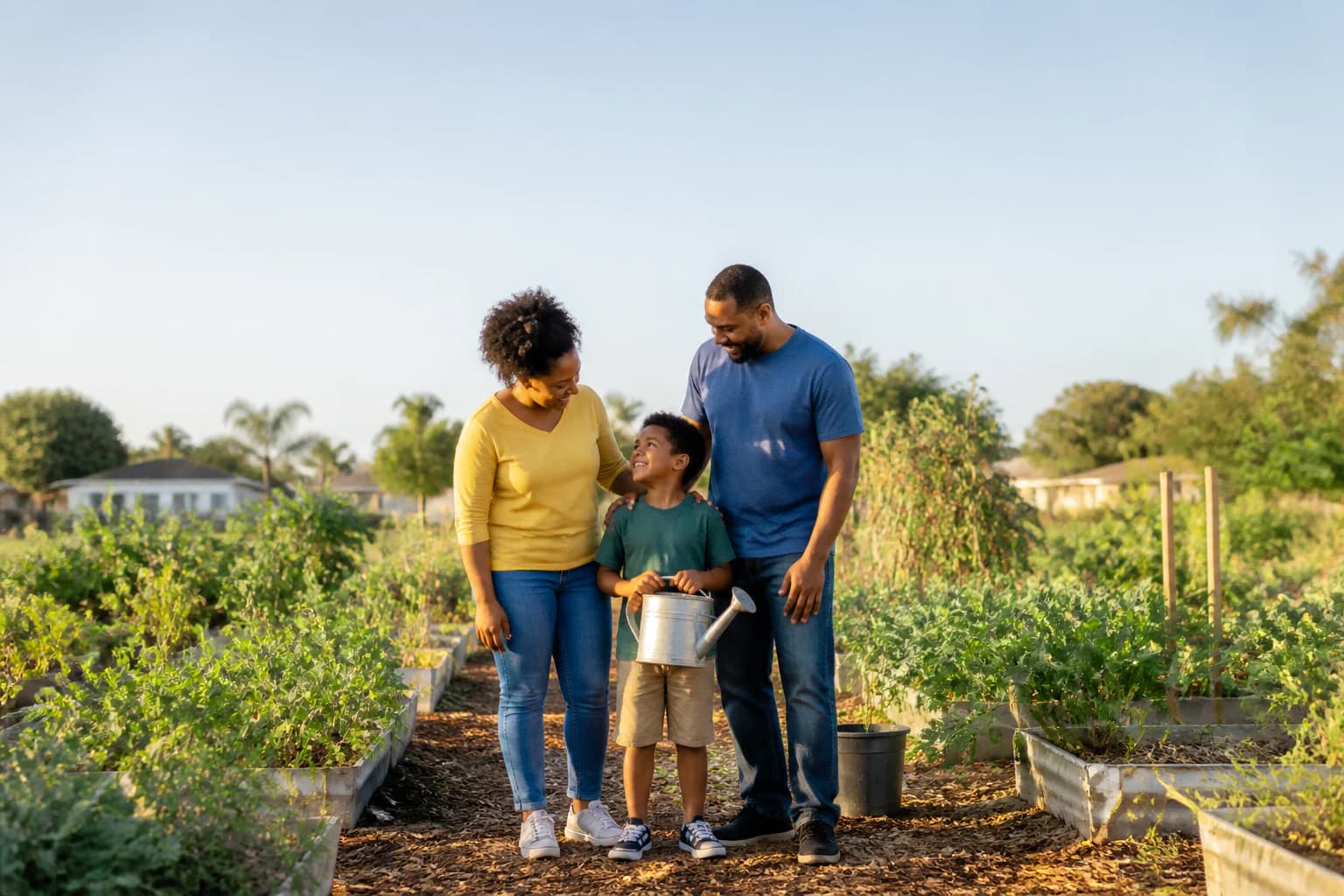 Family sharing a joyful moment